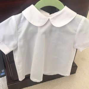 Peter Pan collar shirt size 3t. All white.